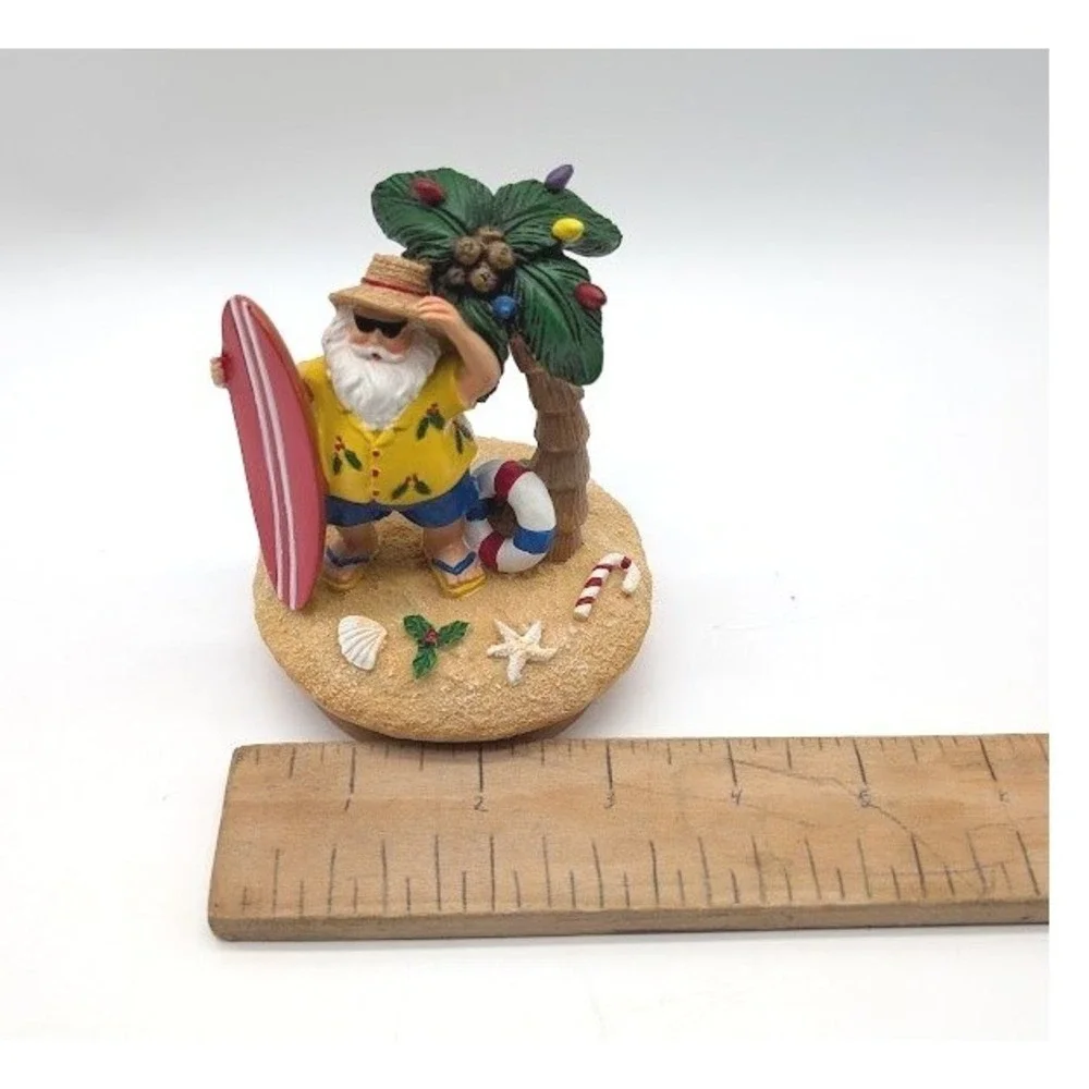 Yankee Candle Our America Christmas Santa‎ Claus Candle Jar Topper Tropical Surf